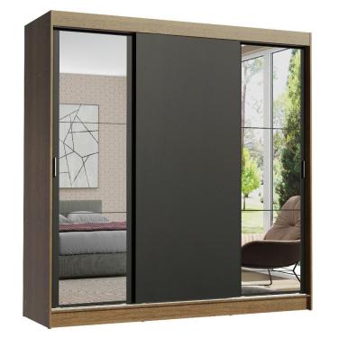 Imagem de Guarda Roupa Casal Reno 3 Portas de Correr Espelhos Madesa