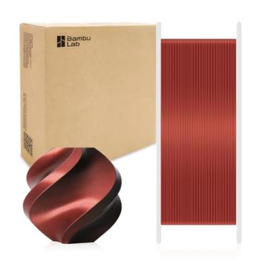 Imagem de Bamboo Lab Filamento de impressora 3D de duas cores PLA Silk 1,75 mm para Bambu Lab X1/X1C/P1P/P1S/AMS, seda brilhante dupla cor PLA 1 kg impressão fácil e ecológica com RFI (não recomendado para a