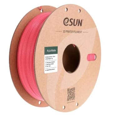 Imagem de Filamento Para Impressora 3d PLA Matte Fosco Esun 1kg 1.75mm Cor Strawberry Red