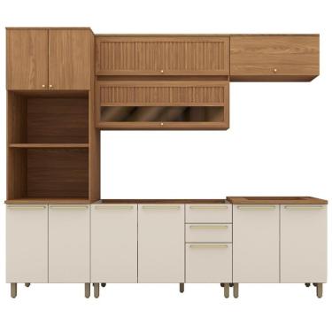 Imagem de Cozinha Modulada 6 Pecas 272 Cm Requinte Henn Nature Areia