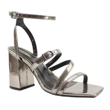 Imagem de Sandália valle shoes lançamento prata velho evento festa, 1030pratavel