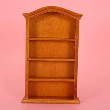 Imagem de Kimiss Dollhouse Bookshelf, 1:12 Dollouse Móveis Mobiliário de Madeira Bookcase Bookshelf Cabinet Dollouse Furniture Acessório Decoração de Doll House