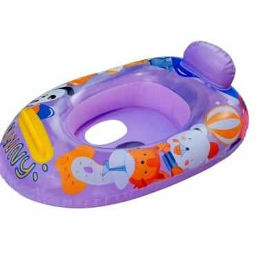 Imagem de Boia Bote Inflável com Encaixe para Perninhas em Forma de Fralda - Ideal Para Crianças Pequenas (Roxo)