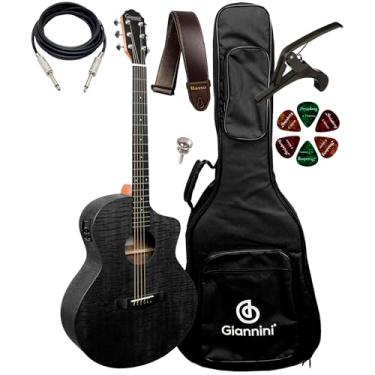 Imagem de Violão Aço Eletroacústico Giannini Gjm Com Bag + Sf-112 (SBK)