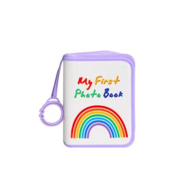 Imagem de Xfveiwoo Álbum De Fotos Baby'S My First Para Bebês, Comporta 21 4X6, Livro Família Em Tecido Macio, Chá Bebê E Crianças Pequenas, Roxo