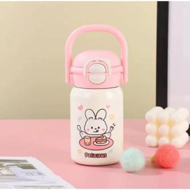 Imagem de Garrafinha Termica Infantil 400ml Com Canudo Meninas e Meninos Escolar