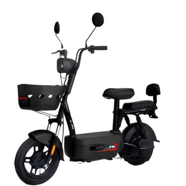 Imagem de Bicicleta Elétrica Scooter com Alarme 500W 48V Bee Preta Duos