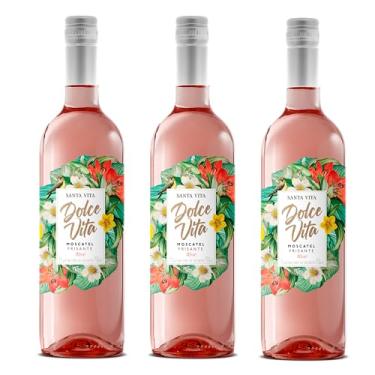 Imagem de Vinho Rose Frisante Santa Vita Moscatel 750ml (3 Unidades)