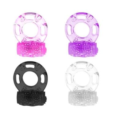 Imagem de Anel Peniano Vibrador Borboleta - Estimulador de Clitóris e Prazer Duplo, Retardador de Ejaculação, TPR Macio com Baterias Inclusas (Roxo)