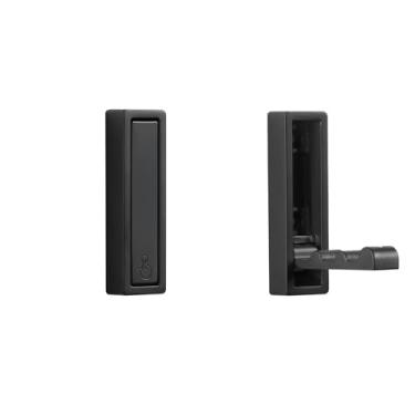 Imagem de VOSEPO Ganchos de parede dobráveis, 2 peças de ganchos dobráveis de liga de zinco resistente sem ferrugem para casaco, toalha, chave, chapéu, bolsa, jaqueta, mochila (preto fosco)