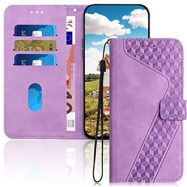 Imagem de MEMAXELUS Capa carteira compatível com Samsung Galaxy A05S, capa flip de couro PU com suporte para cartões, capa de proteção à prova de choque para celular para Samsung Galaxy A05S roxo HX4