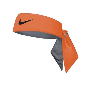 Imagem de Nike Gravata de cabeça premium Dri-Fit macia e absorvente de suor - unissex (laranja magma/branco)