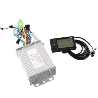 Imagem de Controlador de Motor Sem Escova, Liga de Liga de Alumínio Notch Dissipação de Calor Controlador Inteligente Elétrico Com Tela LCD para Bicicleta Elétrica, 450W/500W Limite de