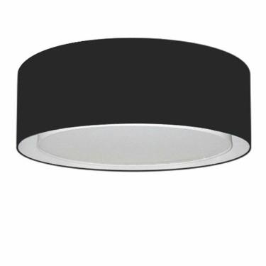 Imagem de Plafon Cilíndrico Duplo Vivare Md-3038 Cúpula Em Tecido 80x30cm - Bivolt Preto 127/220v