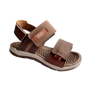 Imagem de Sandália Menino Klin Papete Line Play Marrom 476237