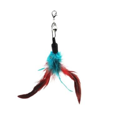 Imagem de Luzhengyang Recargas de varinha Feather Cat Teaser – Cabeças inspiradas em pássaros naturais, acessórios de brinquedo de gato para brincadeiras interativas (pacote com 5) (refil de penas nº 5)