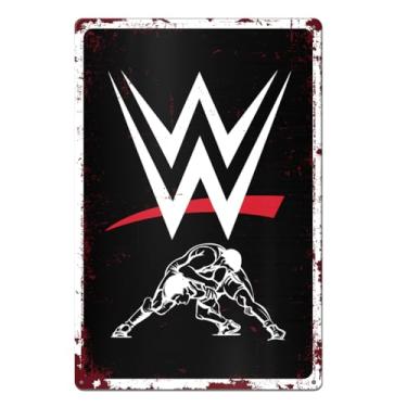 Imagem de Presentes de luta livre vintage placa de lata para casa homem caverna garagem quarto decoração de parede, 20 x 30 cm