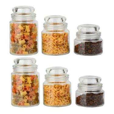 Imagem de Conjunto 6 Potes Vidro Hermético 750/520/350ml Class Home