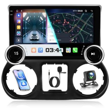 Imagem de [4 + 64 G] Tela legal de 10 polegadas para Jeep Wrangler Radio 2011 2012 2013 2014 - Android Wrangler Car Stereo, Carplay/Android Auto/AM FM RDS Radio/SWC/Bluetooth 5.4/WiFi/EQ Audio