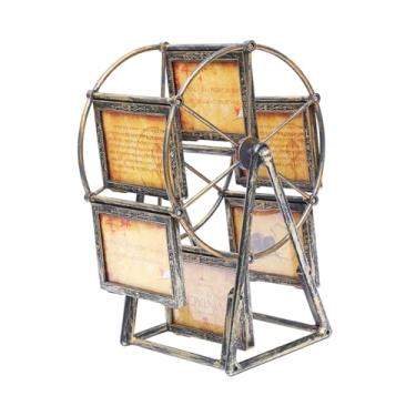 Imagem de Ｂｅｓｇａ Porta-retratos Giratório de Mesa, Estilo Retrô, para Decoração de Casa, Escritório, Inauguração de Casa E Casamento.