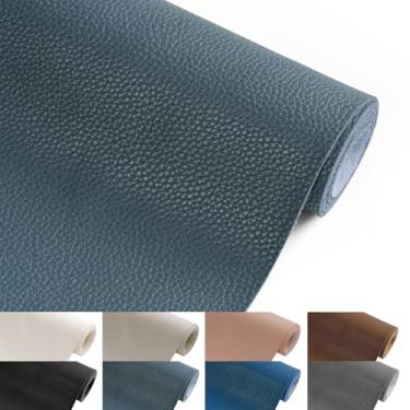 Imagem de Tecido grosso de couro sintético 139,7 cm L de largura 1,15 mm espesso, folhas de couro sintético sintético da The Yard Material de couro sintético macio para estofamento, sofás, poltronas, artesanato