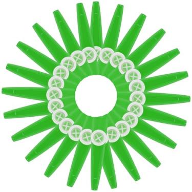 Imagem de 24 peças de plástico Kazoos, Kazoo Musical, bom companheiro para violão, violino, piano, teclado, ukulele, presente para presentes de Natal, lembrancinhas de festa. (verde)