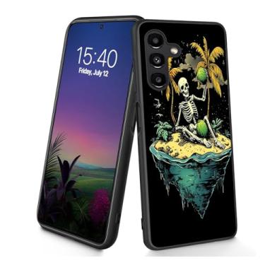 Imagem de Bxgolkgd Projetada para Galaxy A17 5G, capa protetora antiderrapante de silicone TPU macio e fino à prova de choque para Samsung Galaxy A17 5G 2025 de 6,7 polegadas - Esqueleto de coco flutuante ilha