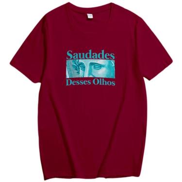 Imagem de Camiseta Camisa Dolar Real Saudade Desses Olhos Tumblr T-shirt Streetwear-Masculino