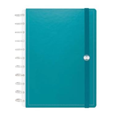 Imagem de Caderno Iscool Disc Inteligente 140 Folhas Solid Metallic Azul Topázio G+