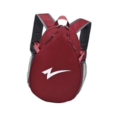 Imagem de oshhni Mochila para tênis com alça de ombro ajustável, ideal para homens e mulheres. Mochila multifuncional para raquetes de badminton e tênis, perfeita para, Vermelho