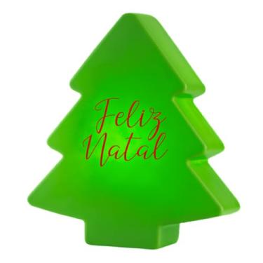 Imagem de Luminária Árvore de Natal LED Verde, Decorativa com Luz, Design Natalino para Casa e Festas, Formato Pinheiro