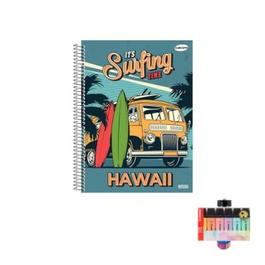 Imagem de Kit Caderno Masculinos com 1 Matéria Capa Dura e Materiais de Escritório