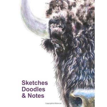 Imagem de Sketch Book | Sketches Doodles & Notes: Size 8.5 x 11 Inches 132 Pages | Bison Portrait Cover Art | Sketchbook For Doodling, Sketching, And Notes.