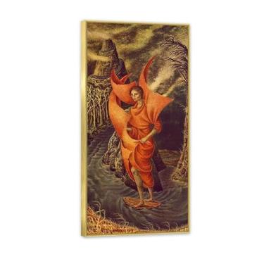 Imagem de Remedios Varo Home Decor Ascension Art Prints Canvas for Bedroom Living Remedios Varo Wall Decor Surrealism Wall Art Gift emoldurado pronto para pendurar 100 x 50 cm (40 x 20 polegadas) moldura