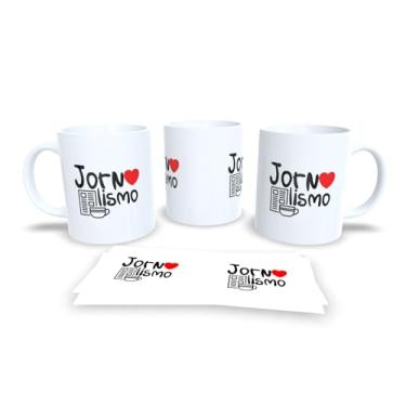 Imagem de Caneca Gastronomi com Design de Chef e Coração, Branca, Cerâmica, Tema Culinária (7247)