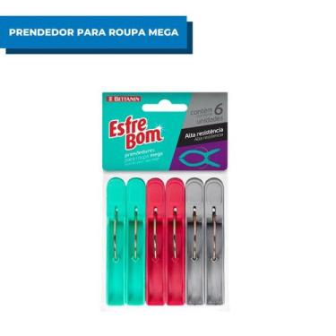 Imagem de Prendedor Pregador Para Roupas De Varal Mega Esfrebom Bettanin Grampos