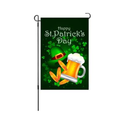 Imagem de StPatricksDayGardenFlagInnovativeRequiteDecorativeDoubleSidedStPatricksDayOutdoorFlagforDeckPorchBalconyBackyardLawnStPatrickDayOutdoorFlagStPatricksDayGardenFlag (S28)