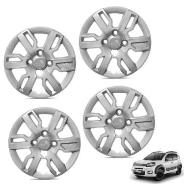 Imagem de Jogo De Calota Uno Way 2013 A 2015 Aro 13 Cubo Baixo Prata