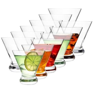 Imagem de YARYOUNG Conjunto de 12 copos de martini, copos de coquetel de martini sem haste de 227 g, copos de coquetel modernos para bar/margarita/uísque/gin/tequila/cosmopolita, pode ser lavado na lava-louças