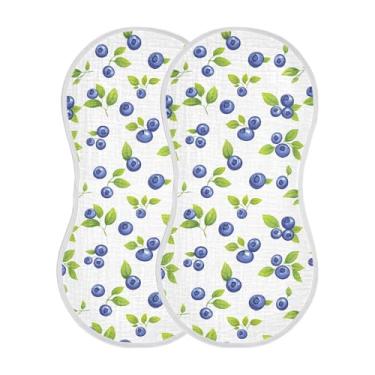 Imagem de STAYTOP 2 peças de panos de arroto de mirtilos frescos - panos de arroto para bebês meninos meninas e toalha de recém-nascido, panos grandes absorventes para arrotar