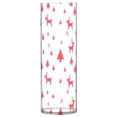 Imagem de Burbuja Vaso de flores de árvores de veado, não quebrável, alto, redondo, transparente, vaso cilíndrico para decoração de casa, escritório, buquê de casamento