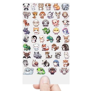 Imagem de Graviarte - Cartela 47 Adesivos Animais Chibi Capivara Gatinho DTF UV