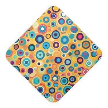 Imagem de STAYTOP Lindas toalhas de bebê coloridas com capuz de musselina, toalha de banho super macia, toalhas de banho absorventes para banho de recém-nascido unissex 76 x 76 cm