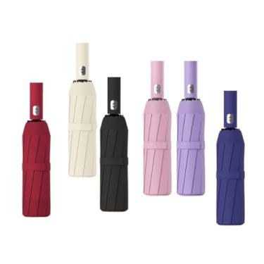 Imagem de Guarda Chuva Automático Sombrinha Grande Proteção Solar UV Reforçado Dobrável colorido(Cor aleatória)