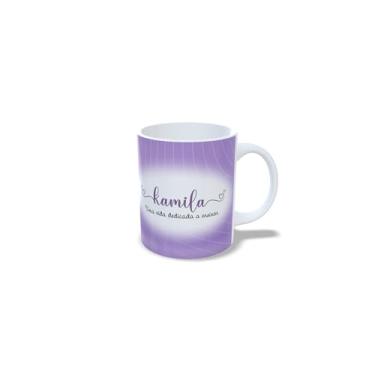 Imagem de Caneca de Cerâmica 325ml Corujinha Personalizada, Dia do Professor, Nome Customizado, Todas as Letras Disponíveis (k)