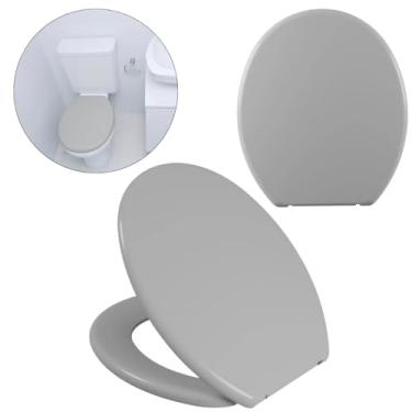 Imagem de Assento Vaso Sanitário Tampa Oval Soft | Astra - Cinza Claro