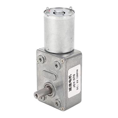 Imagem de WALFRONT Redutor de Turbina de Alta Torção Motor de Engrenagem de 6V Com Travamento Automático Motor DC de Eixo único Com Base Fixa Eixo de 12 Mm para Máquinas de Rotulagem Máquinas de (10RMP)