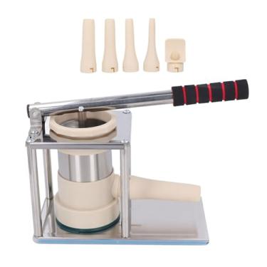 Imagem de Luocute Recheio de Salsicha, Enchimento de Carne de Liga de Alumínio Vertical Manual Com 4 Tubos de Recheio, Design de Grande Diâmetro para Salsicha Caseira, Salsicha Bratwurst