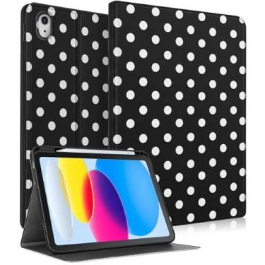 Imagem de Wazzasoft for iPad A16 Case (11th) 2025,for iPad 10th Generation 10.9 inch (2022) - Women Girls Cute Smart Folio Cover (Auto Wake/Sleep) with Build-in Pencil Holder for Apple Tablet,Polka Dots