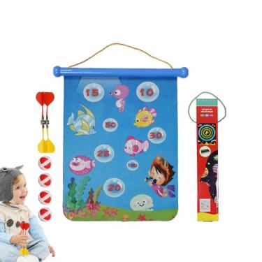 Imagem de Alvo De Dardos - Brinquedo Interativo Magnético de Lançamento de Dupla Face | Jogos de Festa com Dardos - para Crianças Meninos e Adolescentes Acampamento Jardim Quintal e Piquenique